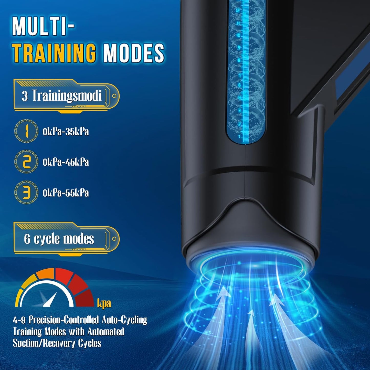 Automatic Penis Pump Masturbator Sex Machine with 9 Suction Layers & Training Modes