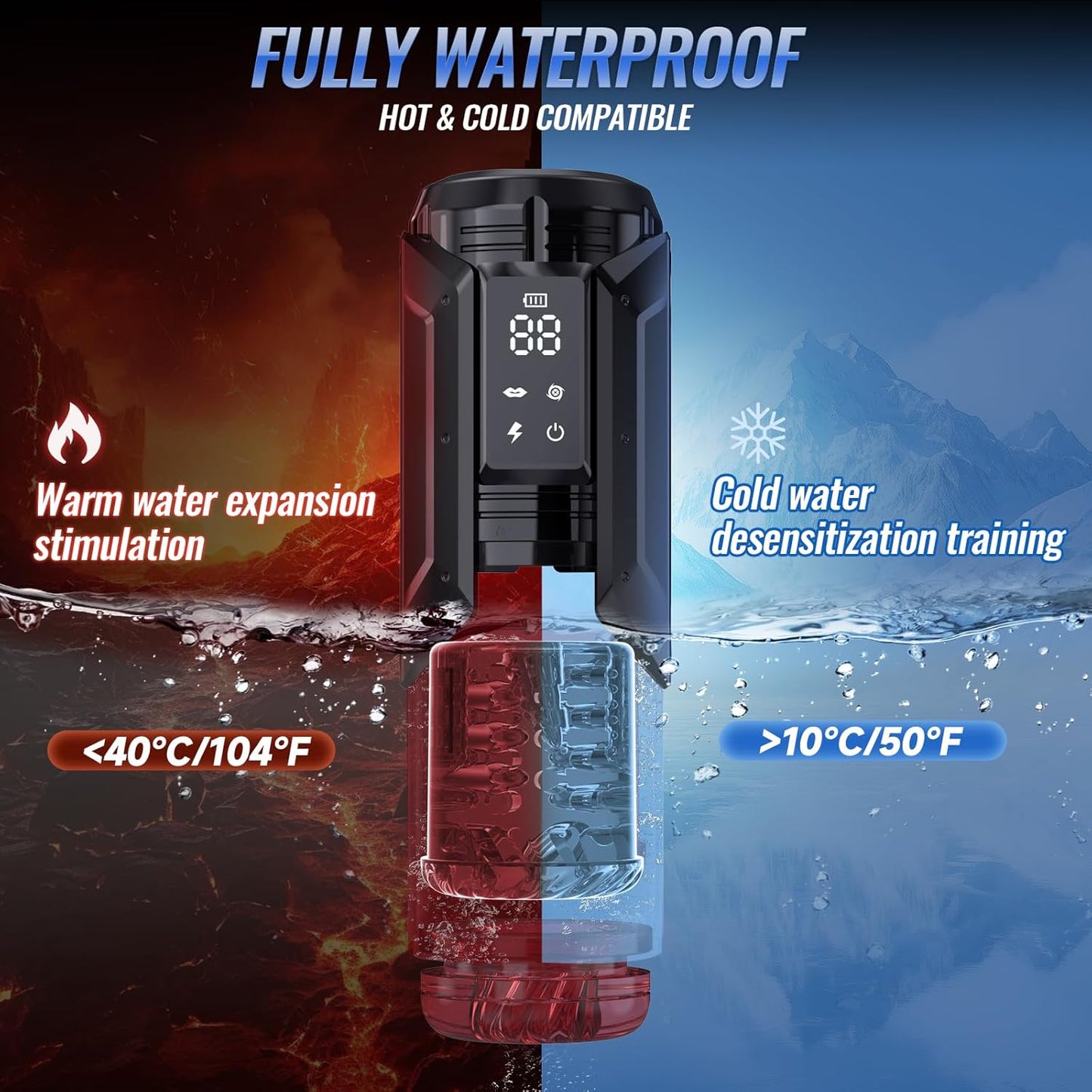 AI Sync Automatic Masturbator Blowjob Stroker with 7 Sucking & Thrusting & Rotating & Licking