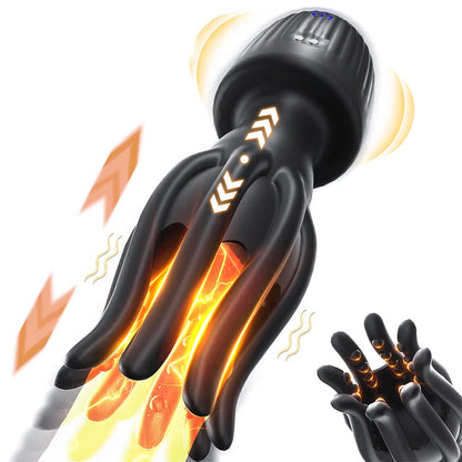 Glans Vibrator Penis Testicular Massage Trainer Masturbator with 10 Frequency & Expansion & Vibrations