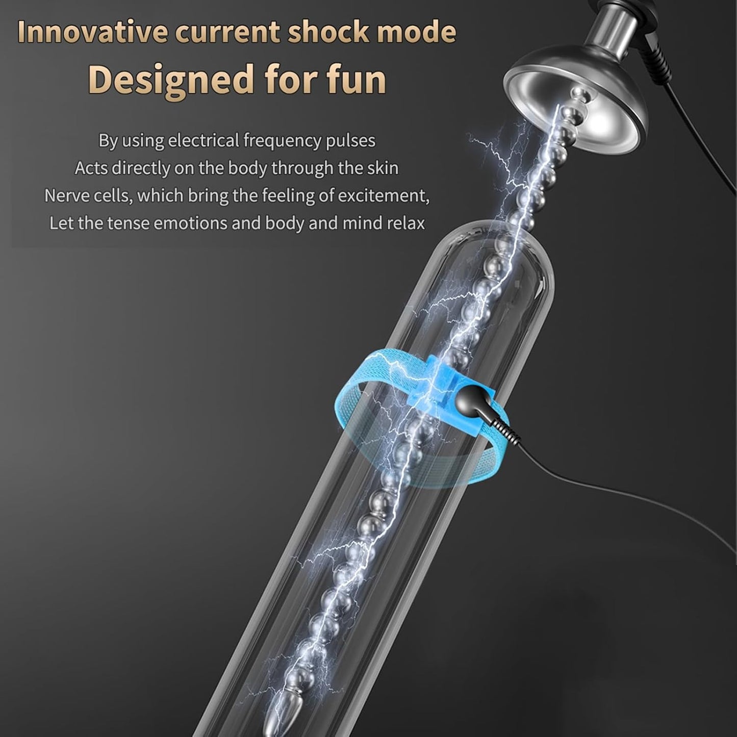 Electric Urethral Sound Stimulator Cock Ring Estim Plug Dilator Kit with 8 Modes