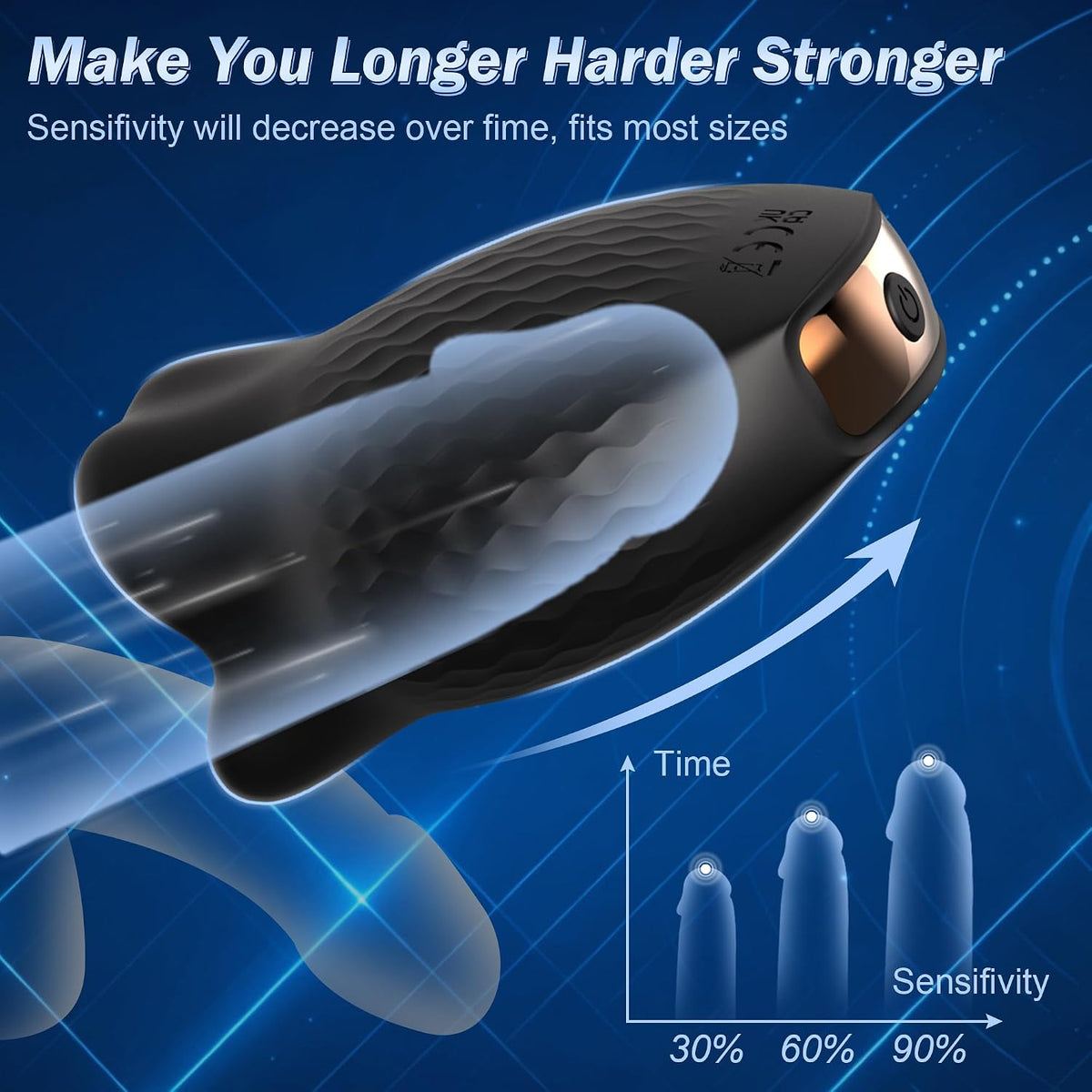 APP Electric Penis Trainer Vibrator Glans Stimulation Pocket Pussy with 10 Vibrations