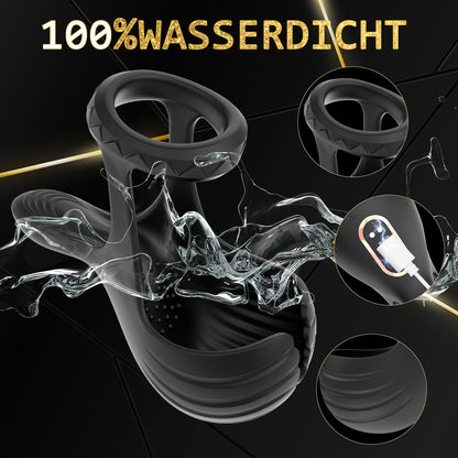 Testicle Trainer Cock Ring Penis Vibrator Massager with 10 Vibration Modes