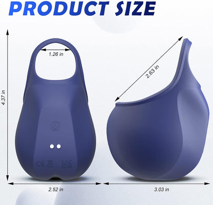 Testicle Cock Ring Penis Trainer Massager with 10 Vibration & Pulsation Modes