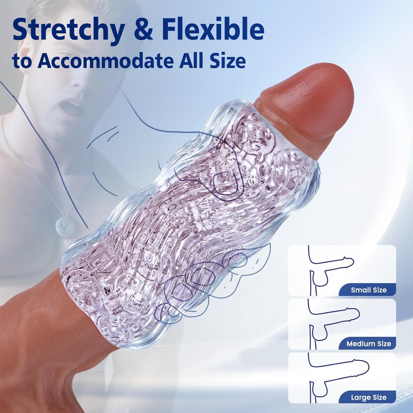 Realistic Pocket Pussy Stroker Penis Cock Sleeve Trainer Massager Masturbator