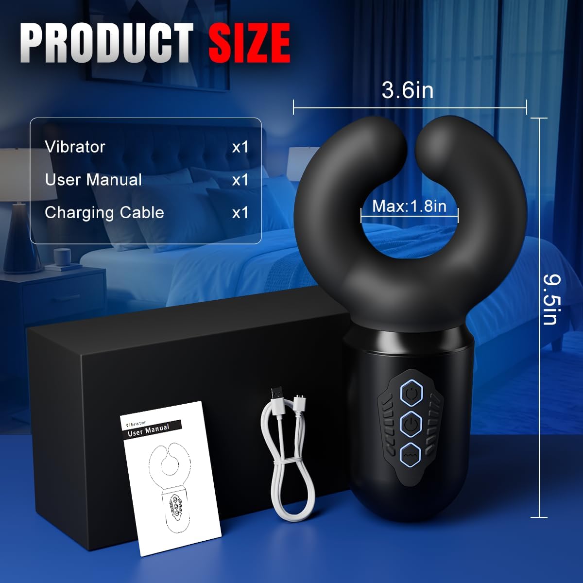 Automatic Clamp Penis Vibrator Glans Trainer Masturabator with 10 Vibration Modes