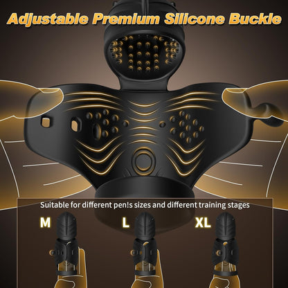 360° Wrapped Penis Trainer Vibrator Cock Ring with 10 Swing and 10 Vibration Modes