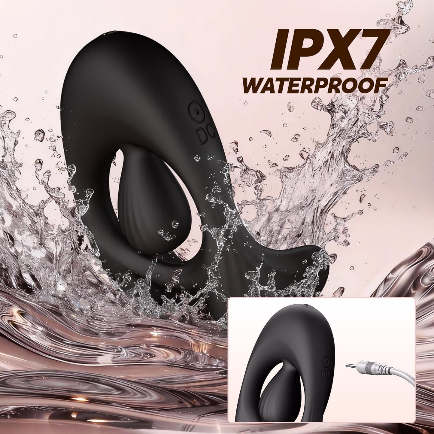 Remote Dual Testicle Vibrator Cock Ring Stimulator with 3 Motors & 10 Vibrations
