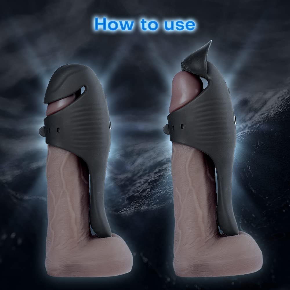 Hands-Free Penis Vibrator Glans Trainer Stimulator Masturbator with 10 Vibration Modes