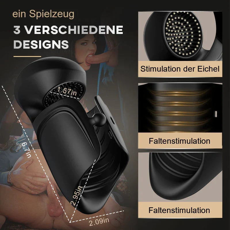 360° Full Enclosure Automatic Penis Trainer Vibrator Masturbator with 10 Vibration Modes