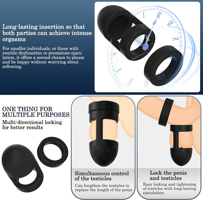 Testicle Vibrator Stimulator Penis Trainer Cock Rings Ball Stretcher