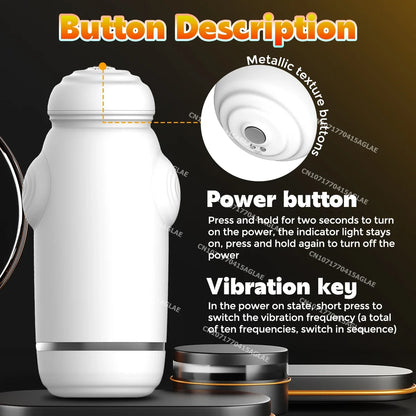 Automatic Masturbator Penis Stroker Blowjob with 10 Vibration Modes