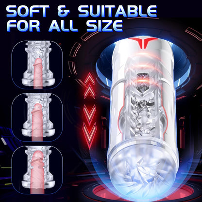 Automatic Masturbator Penis Vibrator Blowjob Machine with 5 Thrusting & Vibrating Modes