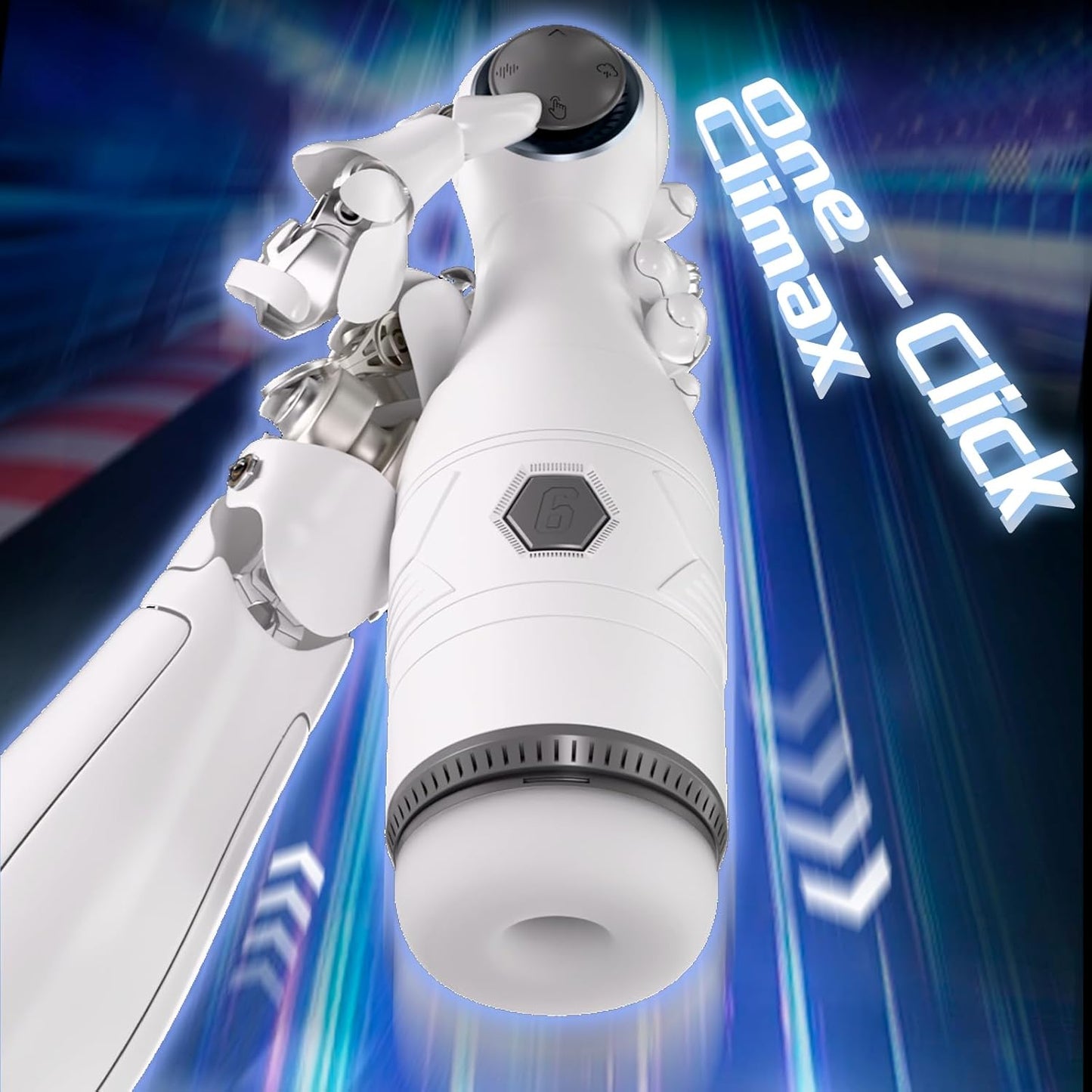 6 IN 1 Upgraded Automatic Masturbator Sex Machine with 6 Vibration & 4 Sucking Modes