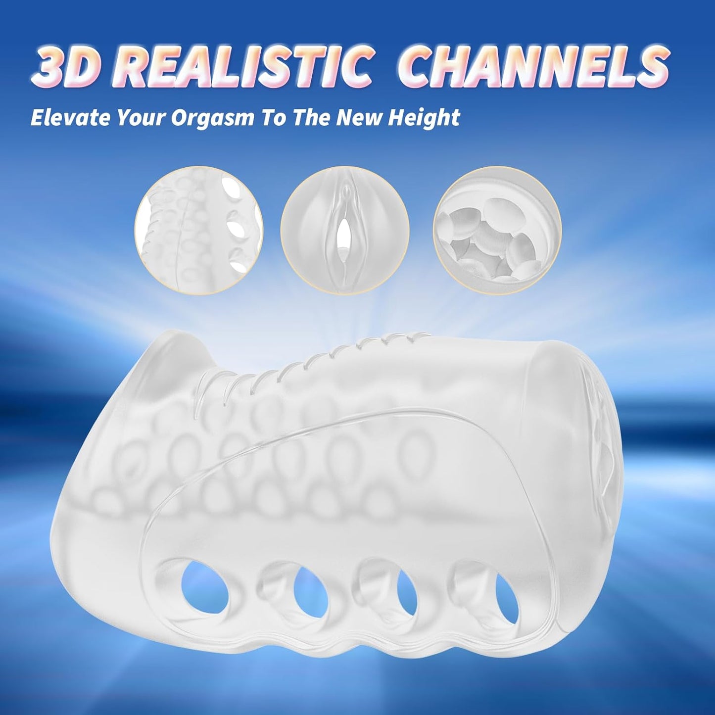Pocket Pussy Stroker Penis Trainer with Open-Ended Masturbation Sleeve