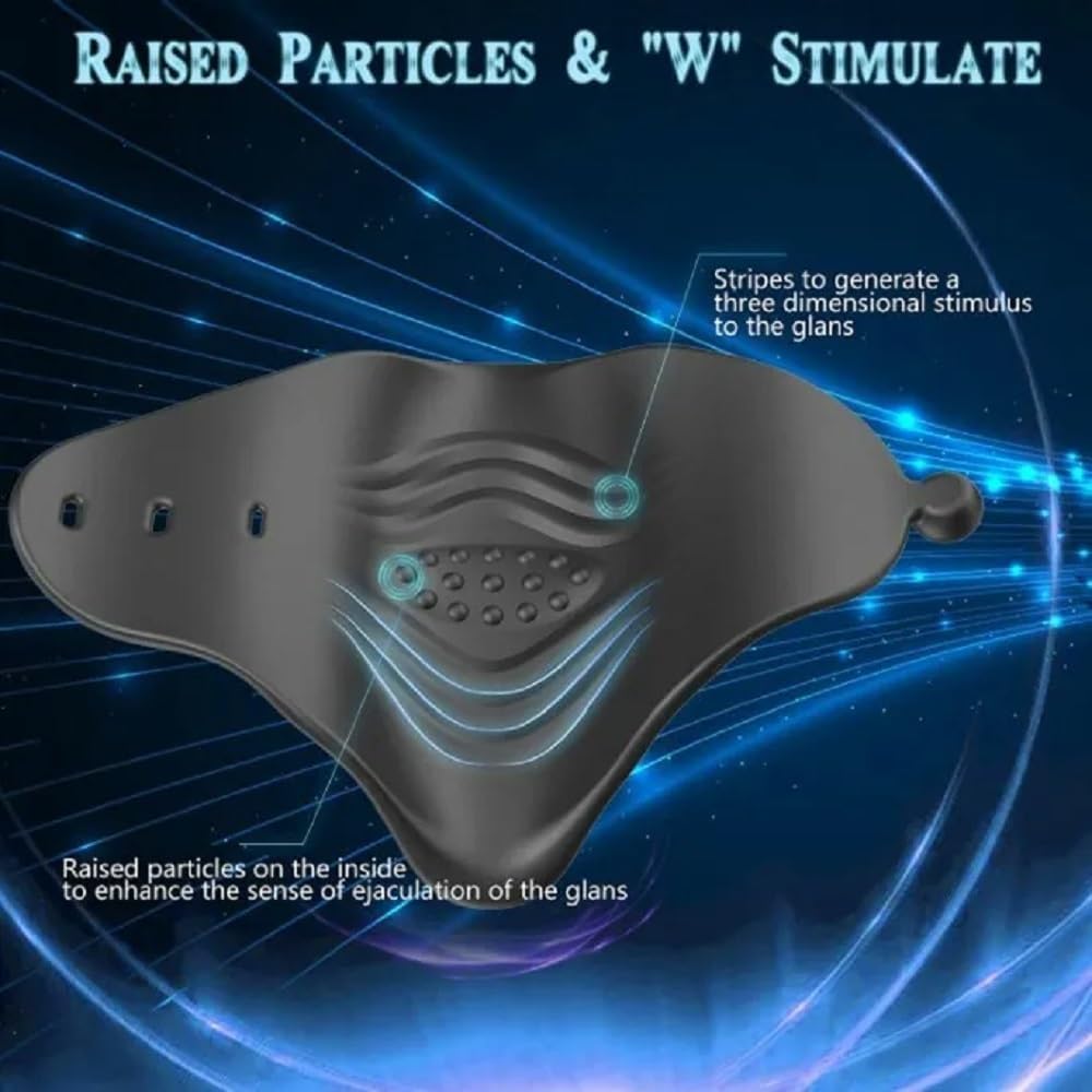 Adjustable Penis Trainer Vibrator Glans massager with 10 Intense Vibration Modes
