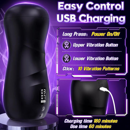 Dual Motors Blowjob Machine Automatic masterbator Male Stroker with 100 Play Styples
