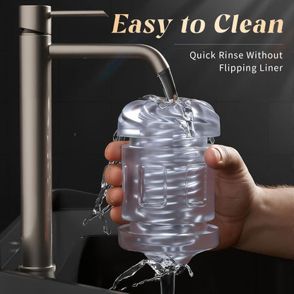 Open Ended Penis Trainer Pocket Pussy Squeezable Masturbator Stroker Blowjob