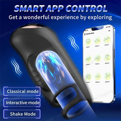 4 IN 1 Electric Penis Trainer Vibrator Glans Stimulator Masturbator with 9 Vibration Modes