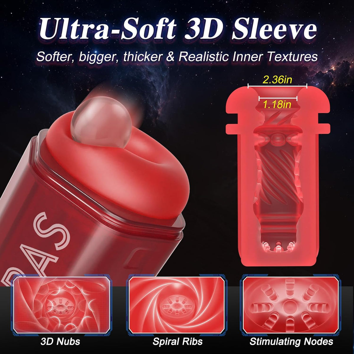 AI Sync Masturbator Penis Stroker Blowjob with 9 Thrusting & 6 Blowjob & Sucking Modes