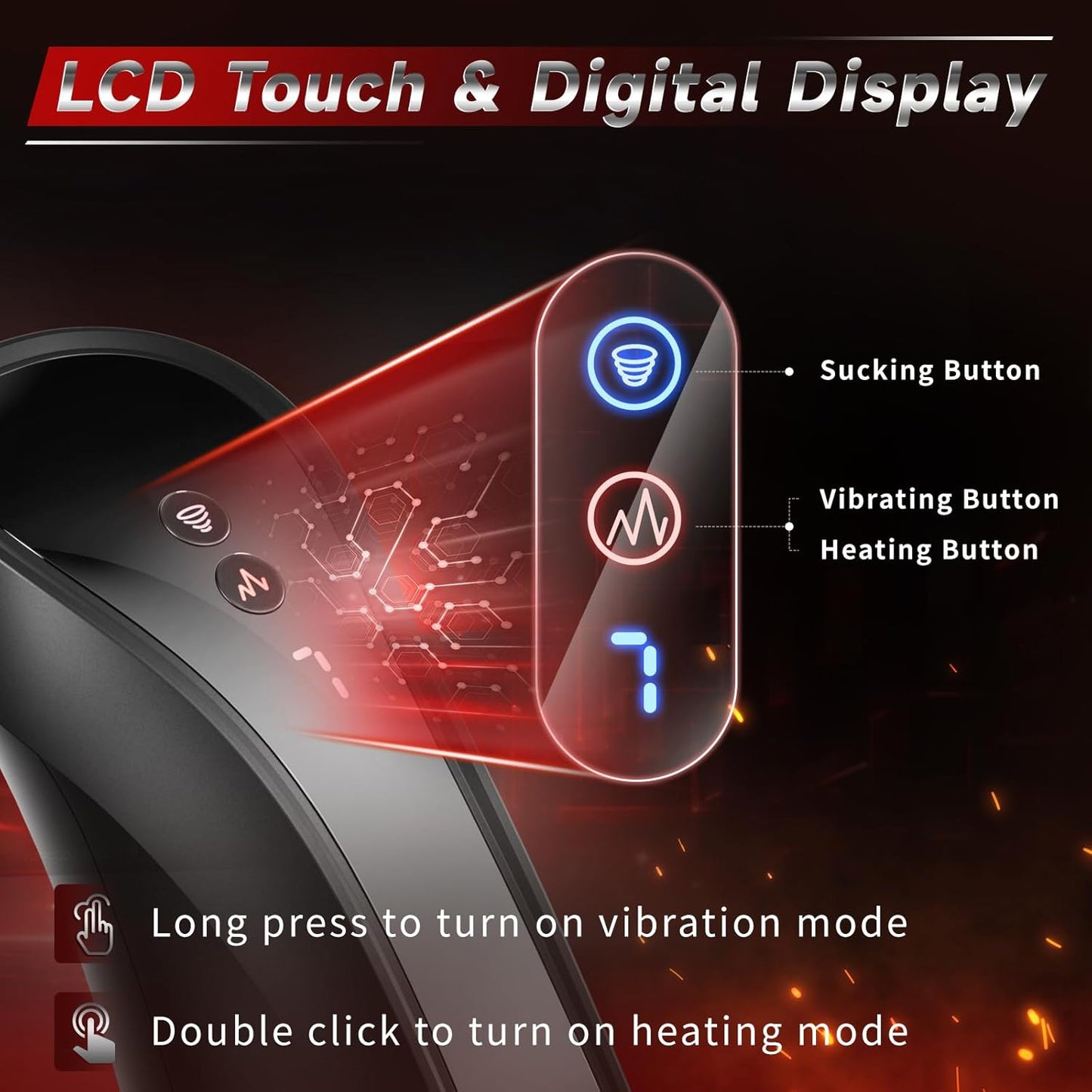 Deep Throat Automatic Masturbator Stroker Blowjob with 7 Sucking & Vibrating Modes