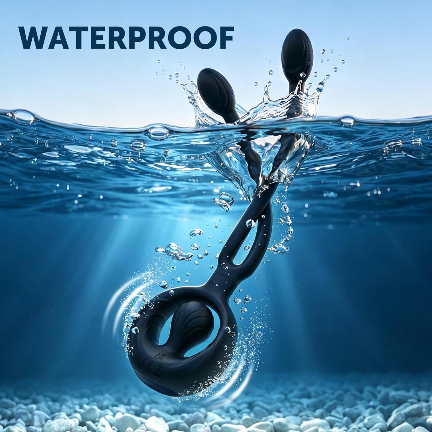 Vibrating Cock Ring Taint Stimulator Anal Butt Plug Prostate Massager with with 10 Modes