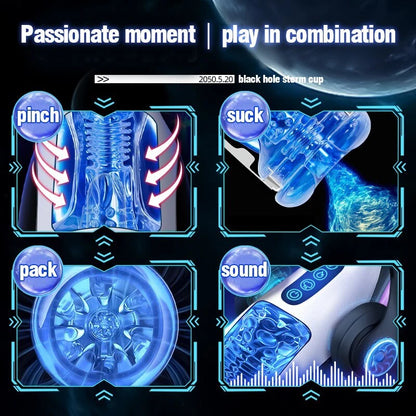 Automatic Masturbator Stroker Sex Machine with 5 Peristaltic & 10 Vibration Modes