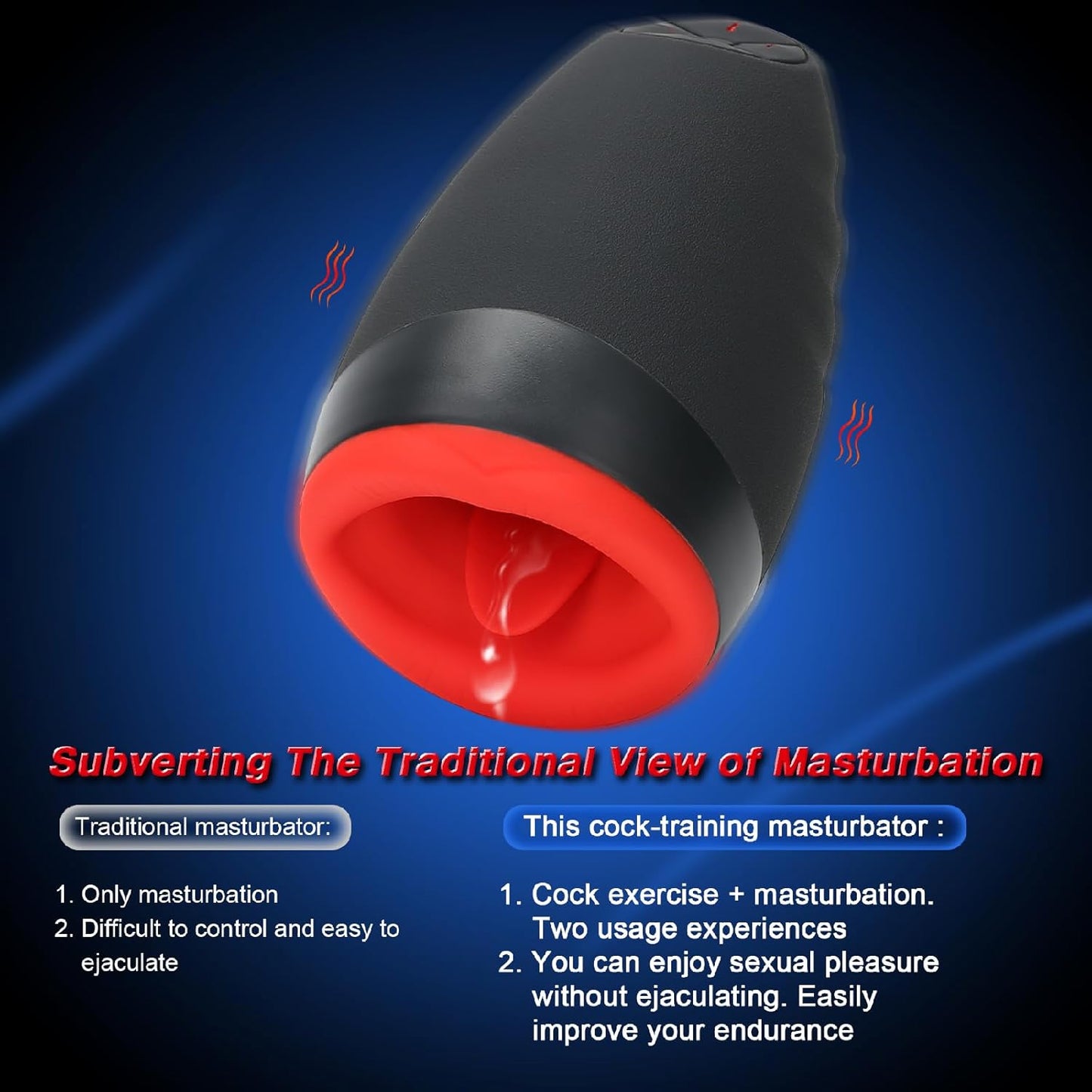 Automatic Masturbator Penis Vibrator Glans Trainer with 7 Vibrating Modes & 3 Speeds