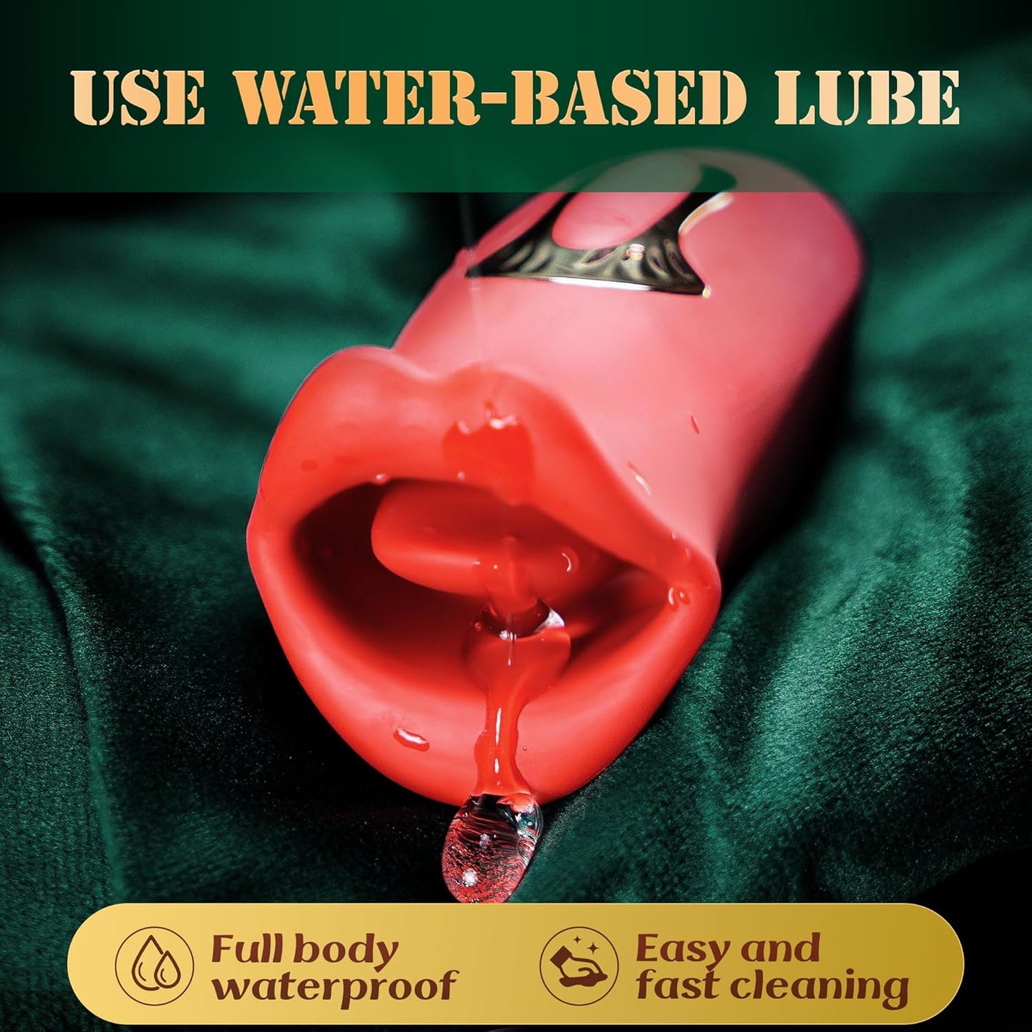 Rose Tongue Vibrator Clitoral Stimulator with 10 Vibration & 10 French Kissing Modes