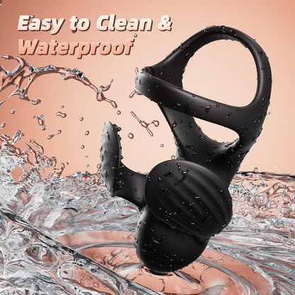 Electric Testicle Penis Trainer Vibrator Massager Cock Ring with 9 Vibration Modes