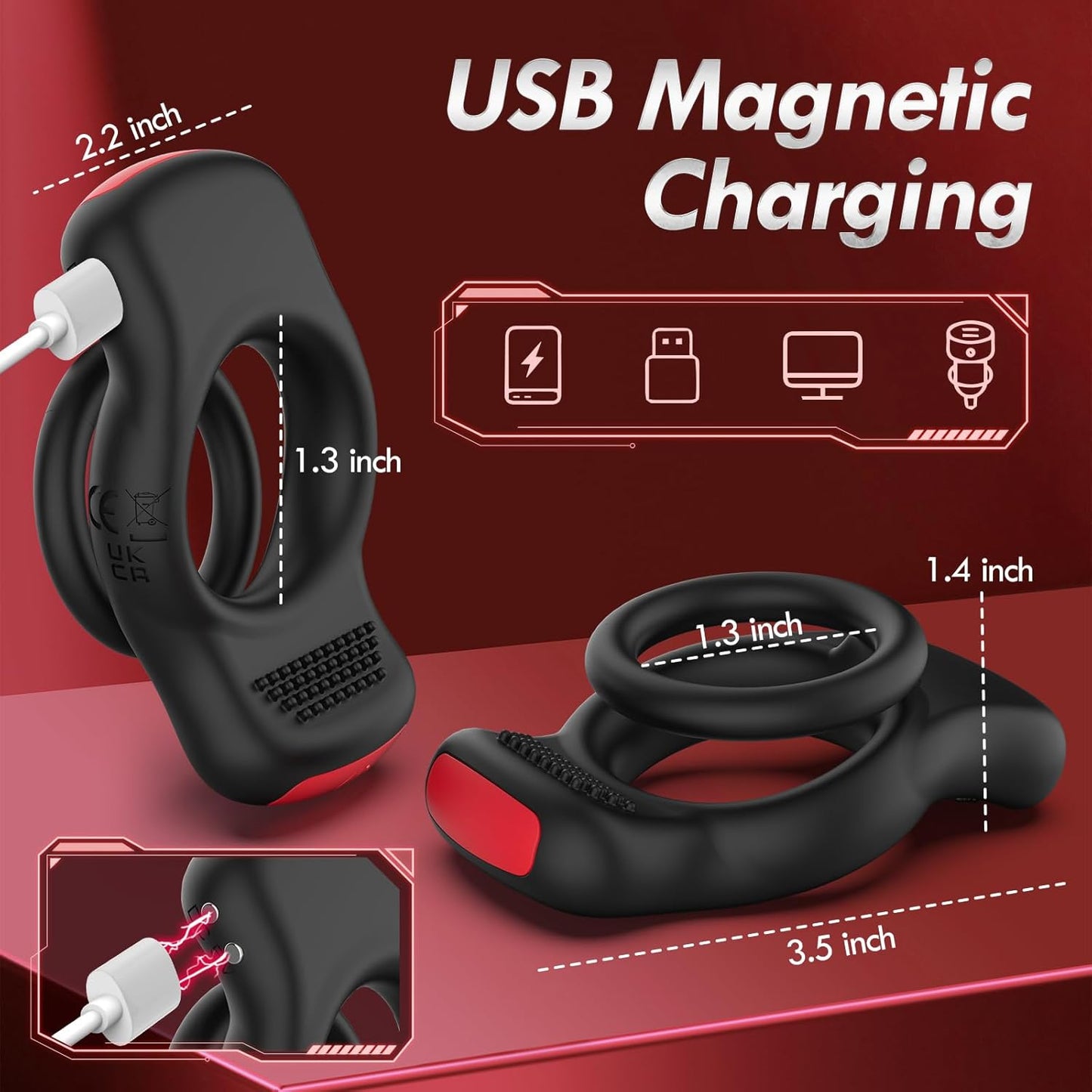 App & Remote Controlled Cock Ring Penis Trainer Vibrator with 10 Vibration Modes