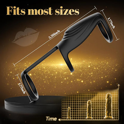 Electric Penis Trainer Cock Ring Massager Sleeve with 10 Vibration Modes