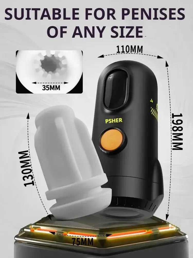 Automatic Masturbator Penis Trainer Blowjob Machine with 9 Vibration & Suction Modes