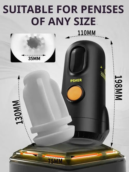 Automatic Masturbator Penis Trainer Blowjob Machine with 9 Vibration & Suction Modes