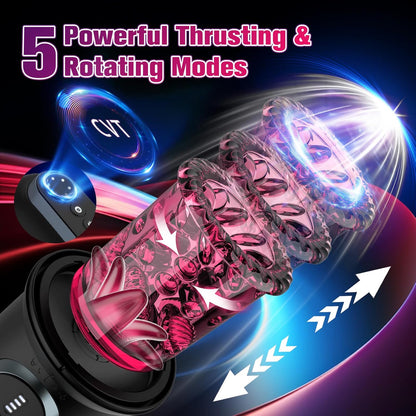 CVT Automatic Masturbator Sex Machine Pump Enlargers with Thrusting Roating Sucking Licking