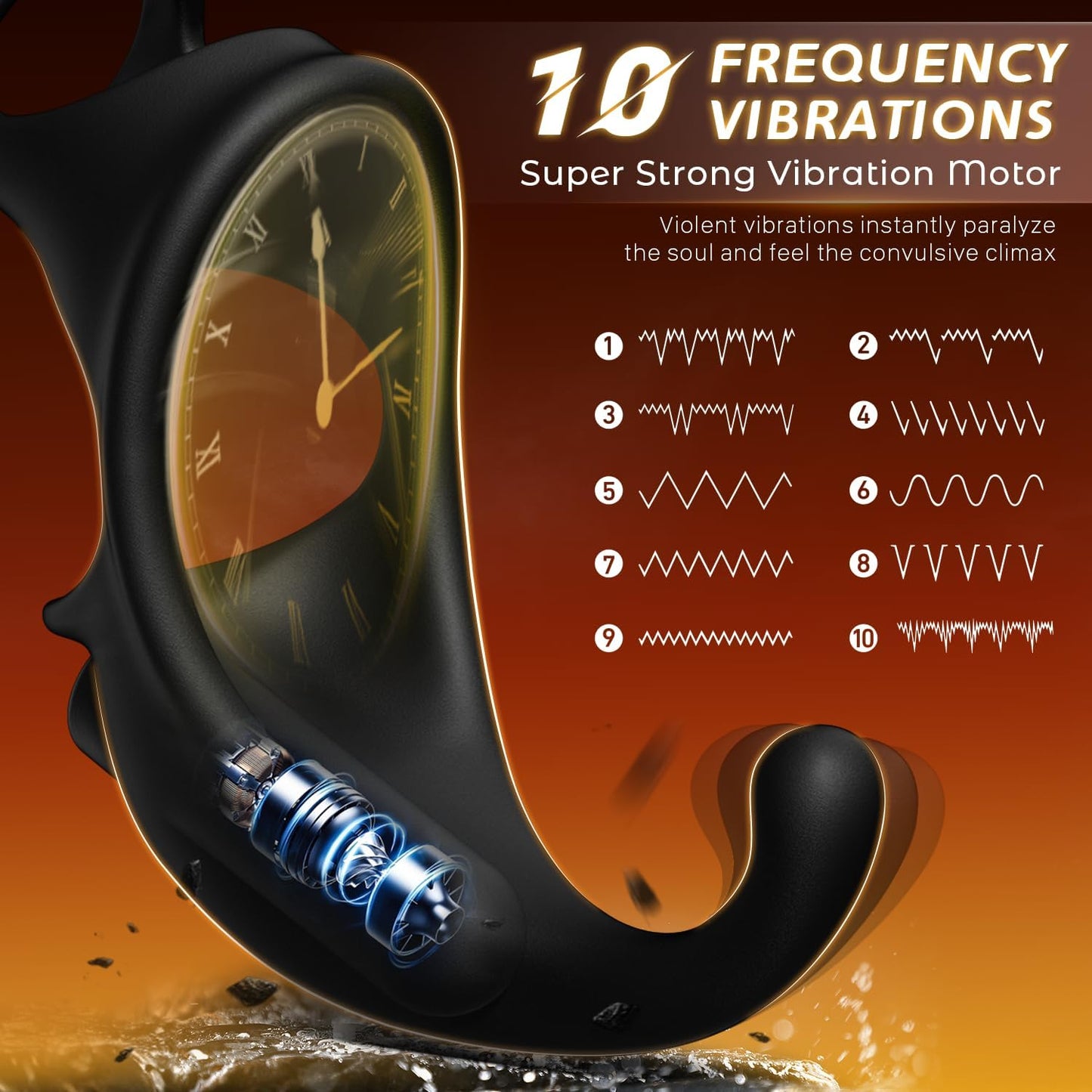 Smart Cock Ring Penis Trainer Anal Vibrator Prostate Massager with 10 Vibration Modes