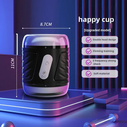 AUTO Penis Trainer Pocket Stroker Blowjob Masturbator with 10 Powerful Vibrators