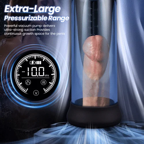 AI Intelligent Penis Pump Masturbator Stroker with Powerful Vacuum Suction