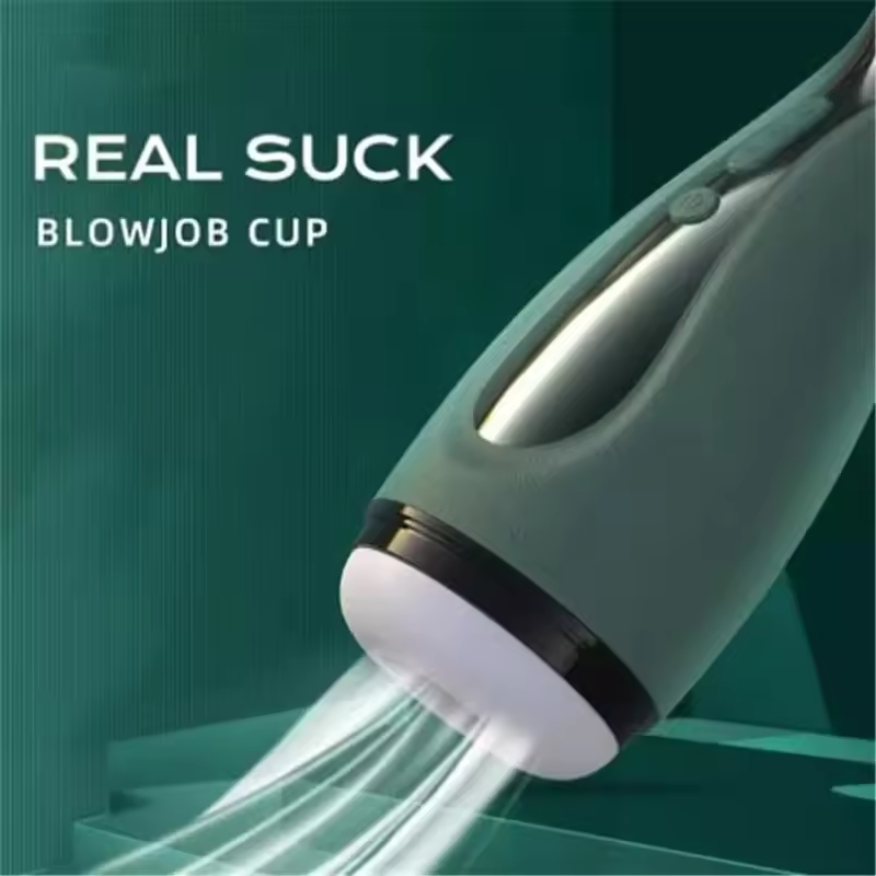 Automatic Stroker Blowjob Penis Trainer Masturbator with 3 Suctions and 6 Vibrations
