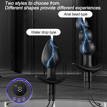 Electric Shock Anal Plug Anal Beads SM with Vibration with 8 Electric Shock Modes
