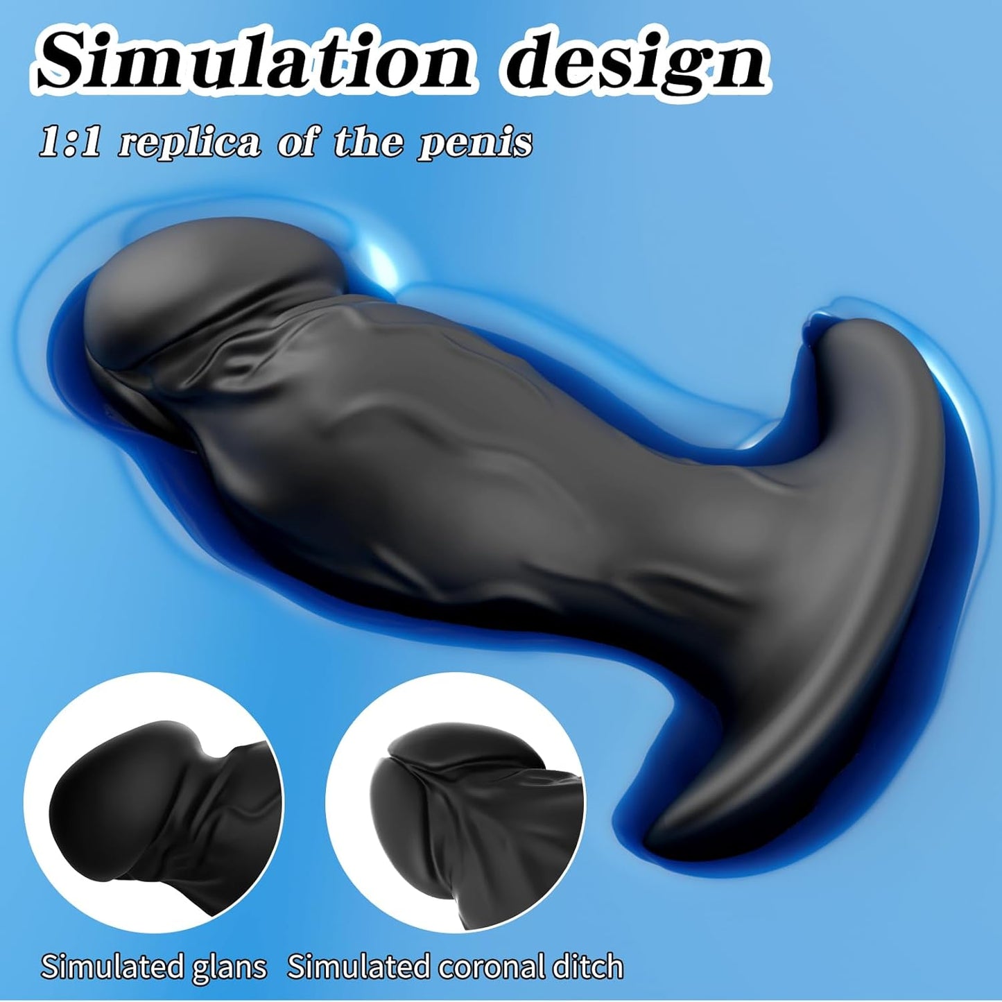 E-stim Anal Plug Wearable Prostate G-Spot Massager with Multiple Levels