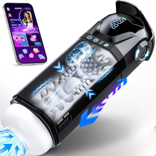 Automatic Masturbator Stroker Sex Machine with 9 Sucking & 9 Thrusting & 9 Vibrating