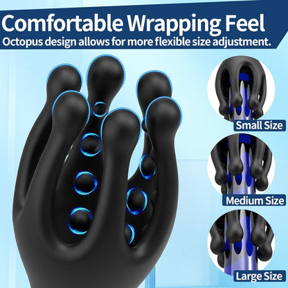 360° Wrapping Penis Vibrator Massager Glans Trainer Stimulator with 10 Vibration Modes