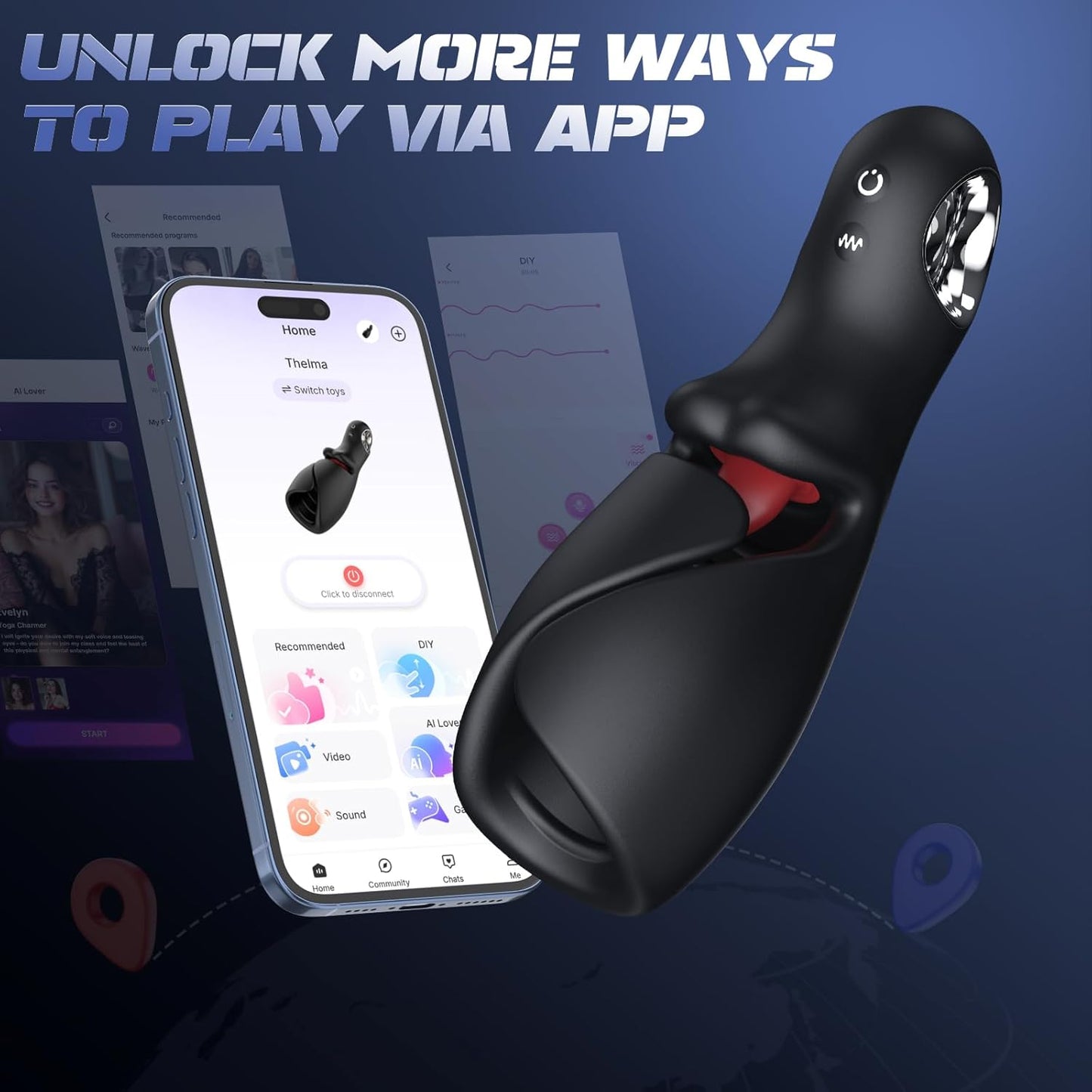 Penis Trainer Vibrator Pocket Pussy Stroker with 10 Licking & Vibrating Modes