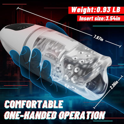 Automatic Penis Trainer Glans Vibrator Masturbator with 5 Bites & 8 Vibration Modes
