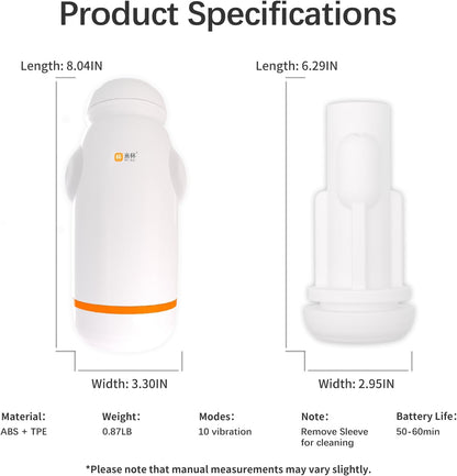 Automatic Masturbator Pocket Pussy Stroker with 10 Vibrating Modes