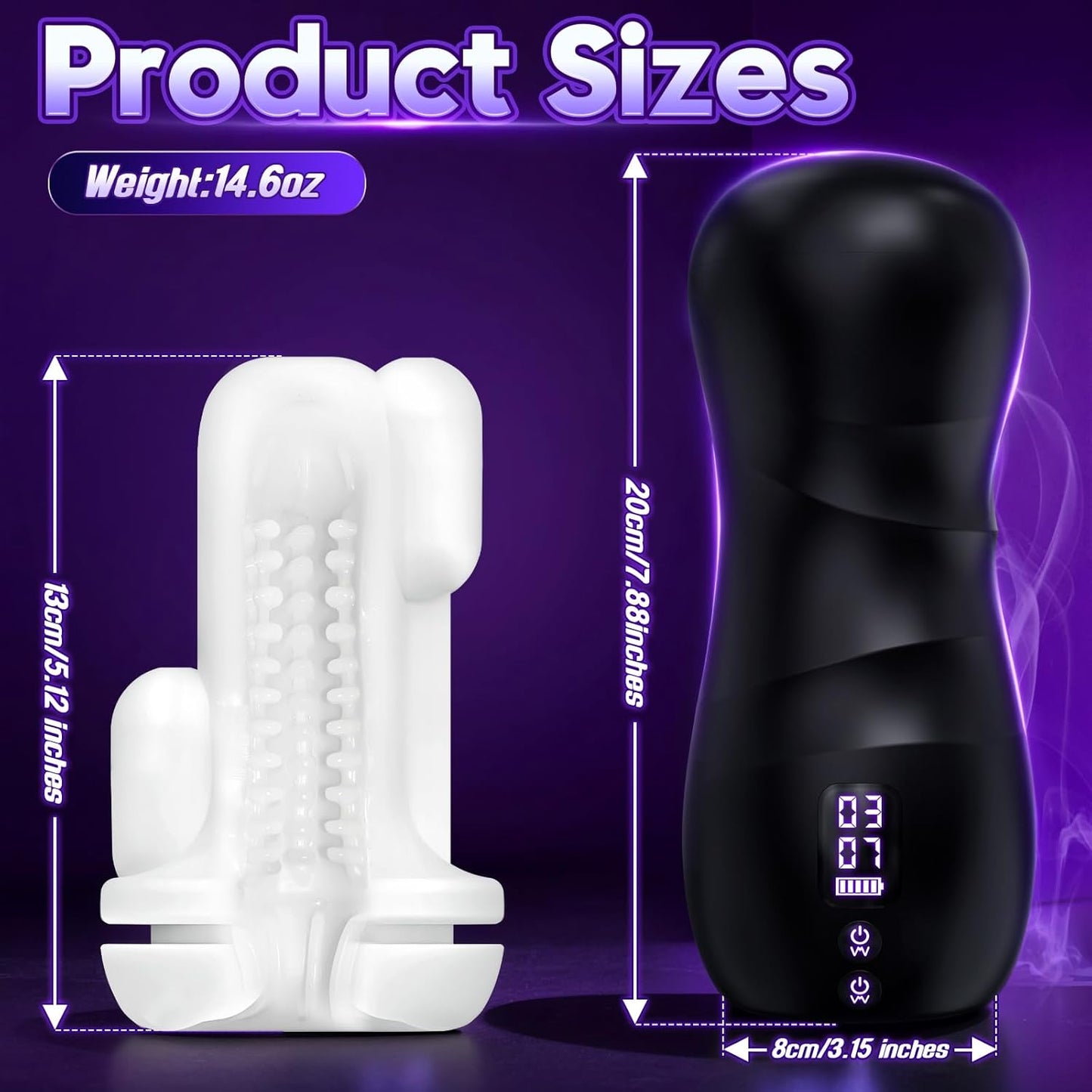 Dual Motors Blowjob Machine Automatic masterbator Male Stroker with 100 Play Styples