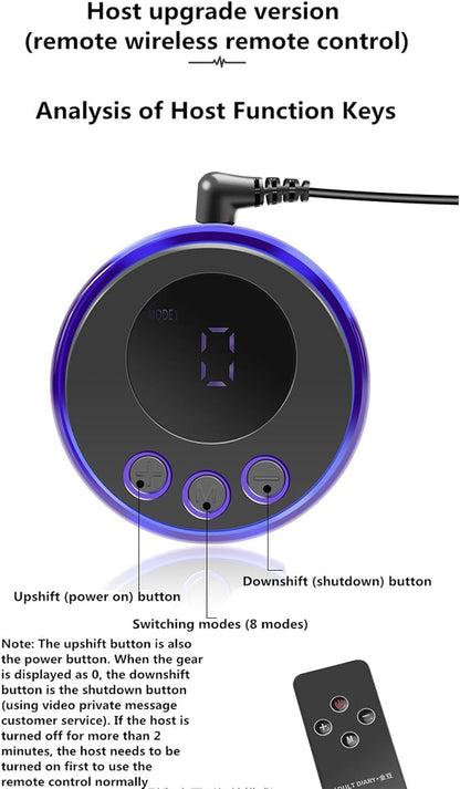 Electric Urethral Sound Stimulator Cock Ring Estim Plug Dilator Kit with 8 Modes