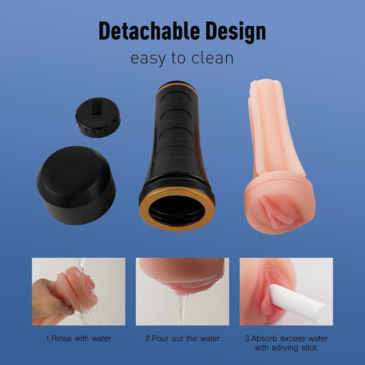 8.6" Deep Fleshy Pocket Pussy Lifelike Realistic Masturbator
