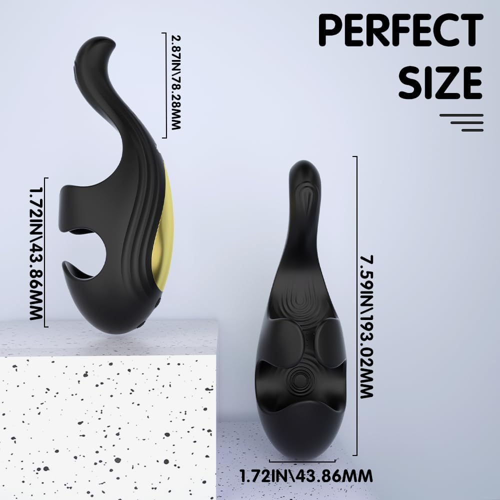 Squeezable Penis Trainer Vibrator Stroker Masturbator with 9 Flapping & Vibrating Modes