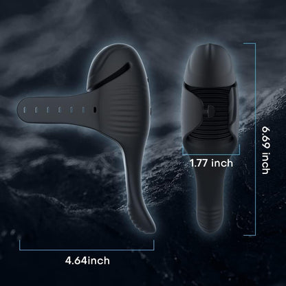 Hands-Free Penis Vibrator Glans Trainer Stimulator Masturbator with 10 Vibration Modes